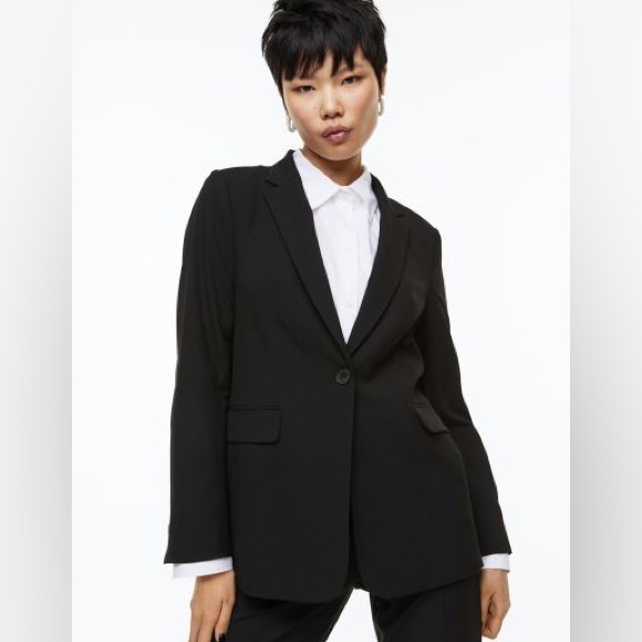 H&M black single breasted blazer size: M - Picture 5 of 8